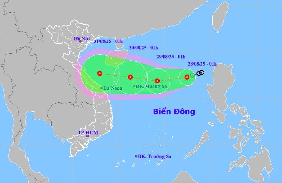 Tropical depression heads toward central Vietnam